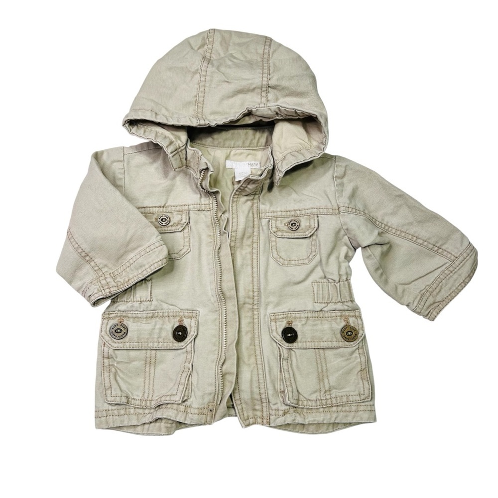 H&M Kids Beige Hooded‎ Cargo Jacket
